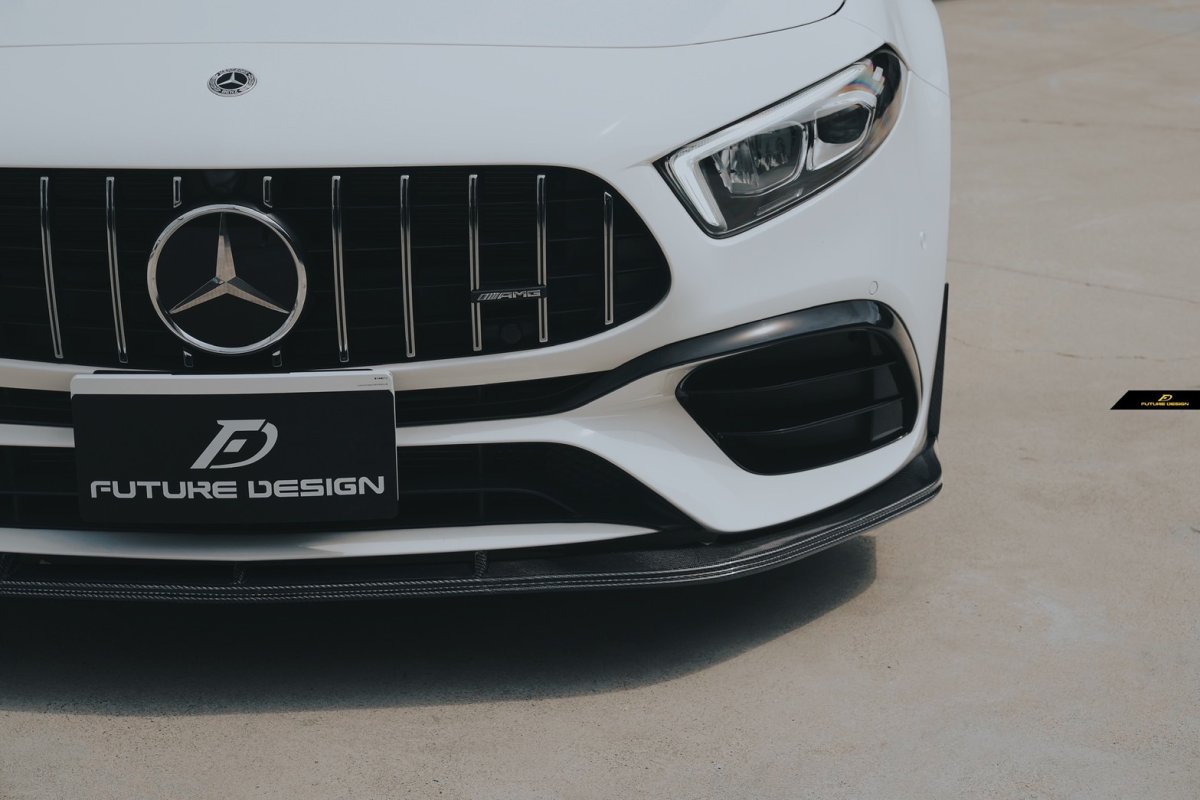 画像26: BENZ メルセデス・ベンツ A-Class W177 A45 フロント専用 リップスポイラー 本物Drycabon ドライカーボン AMG (26)