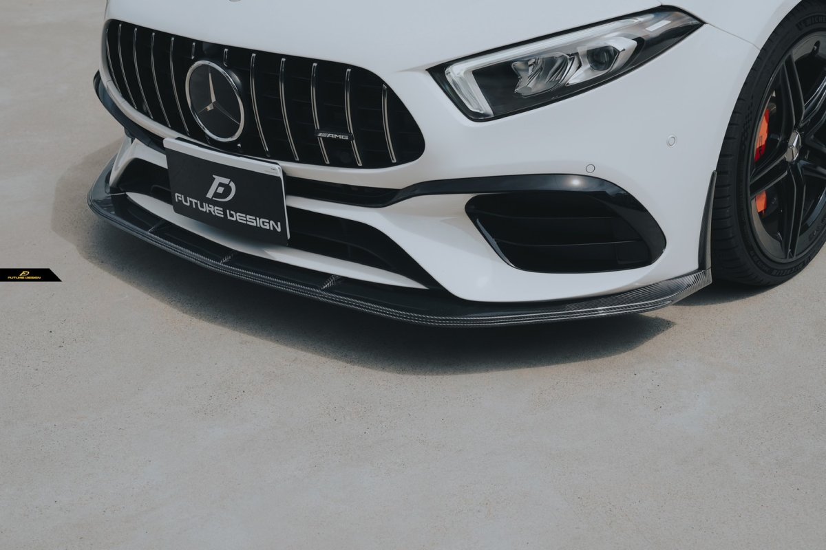 画像25: BENZ メルセデス・ベンツ A-Class W177 A45 フロント専用 リップスポイラー 本物Drycabon ドライカーボン AMG (25)