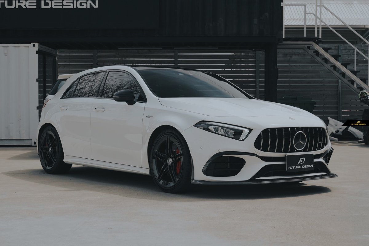 画像24: BENZ メルセデス・ベンツ A-Class W177 A45 フロント専用 リップスポイラー 本物Drycabon ドライカーボン AMG (24)