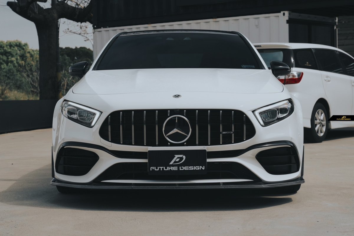 画像28: BENZ メルセデス・ベンツ A-Class W177 A45 フロント専用 リップスポイラー 本物Drycabon ドライカーボン AMG (28)