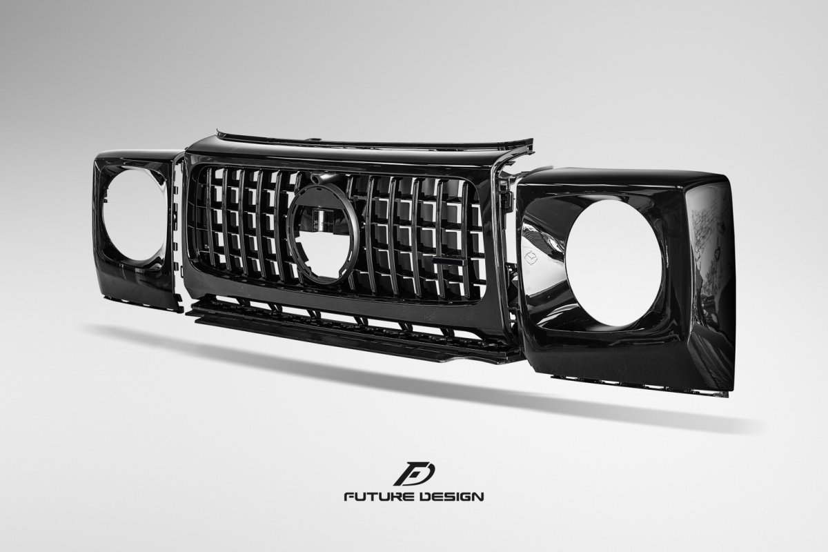 画像10: BENZ メルセデス・ベンツ W463A(W464) Gクラス ゲレンデ用 AMG パナメリカーナ オールブラック グリル (10)