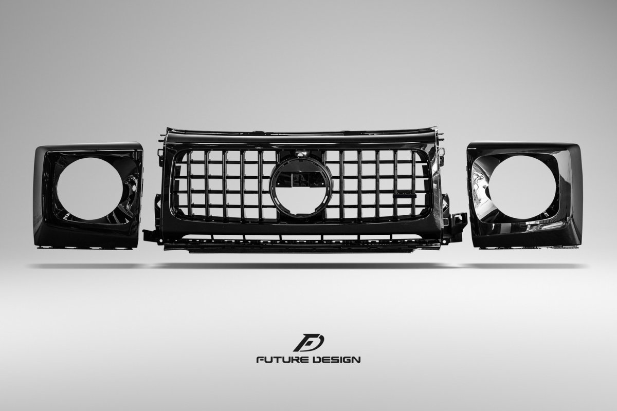 画像8: BENZ メルセデス・ベンツ W463A(W464) Gクラス ゲレンデ用 AMG パナメリカーナ オールブラック グリル (8)