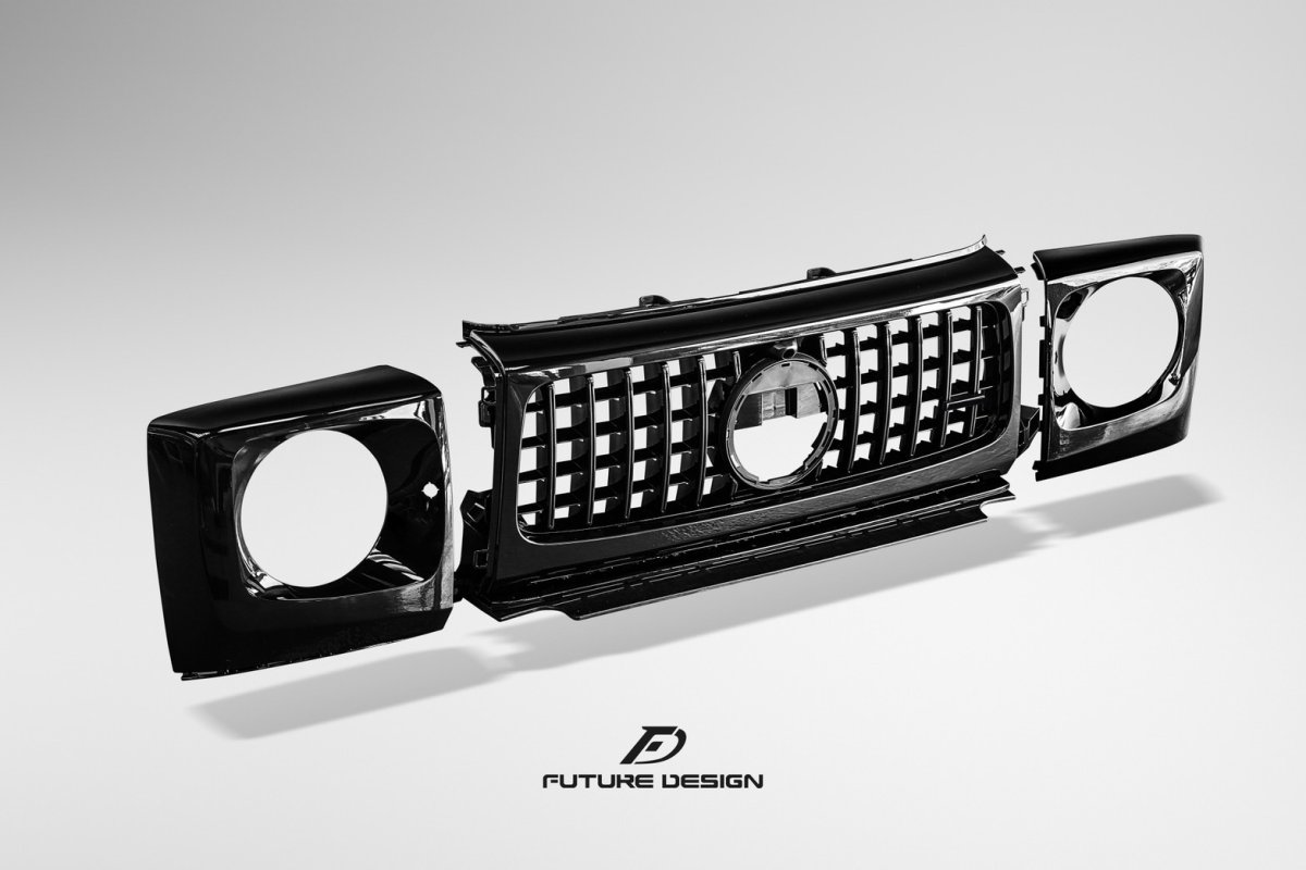 画像9: BENZ メルセデス・ベンツ W463A(W464) Gクラス ゲレンデ用 AMG パナメリカーナ オールブラック グリル (9)