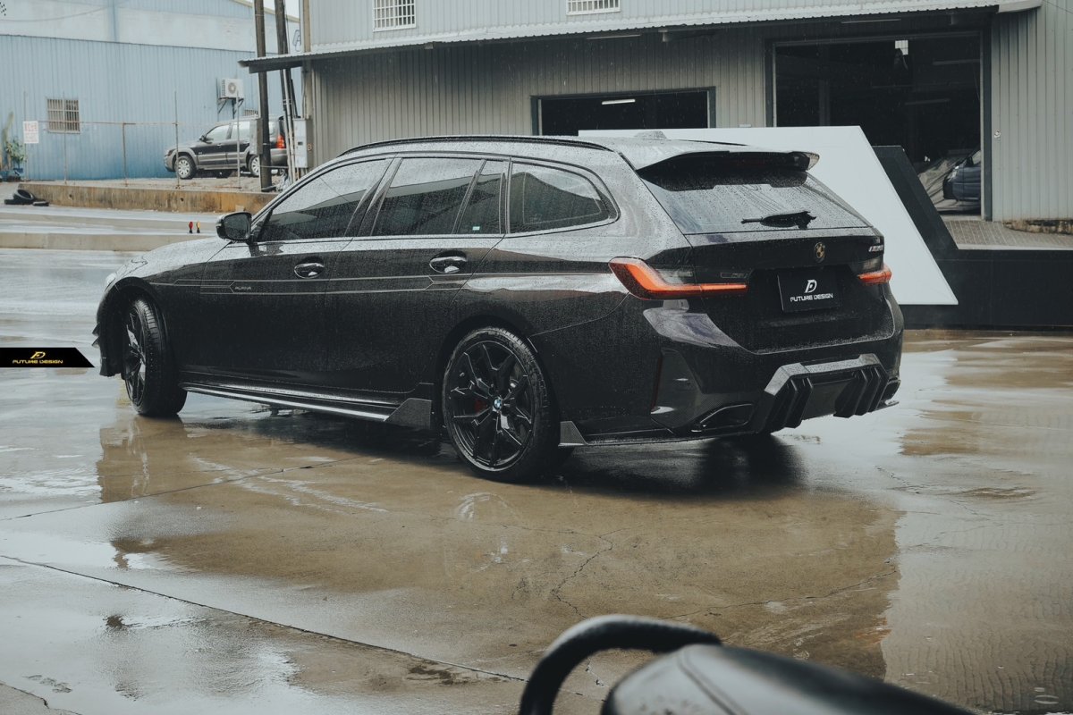 画像21: BMW 3シリーズ G21 ツーリング リアスポイラー 本物DryCarbon ドライカーボン (21)
