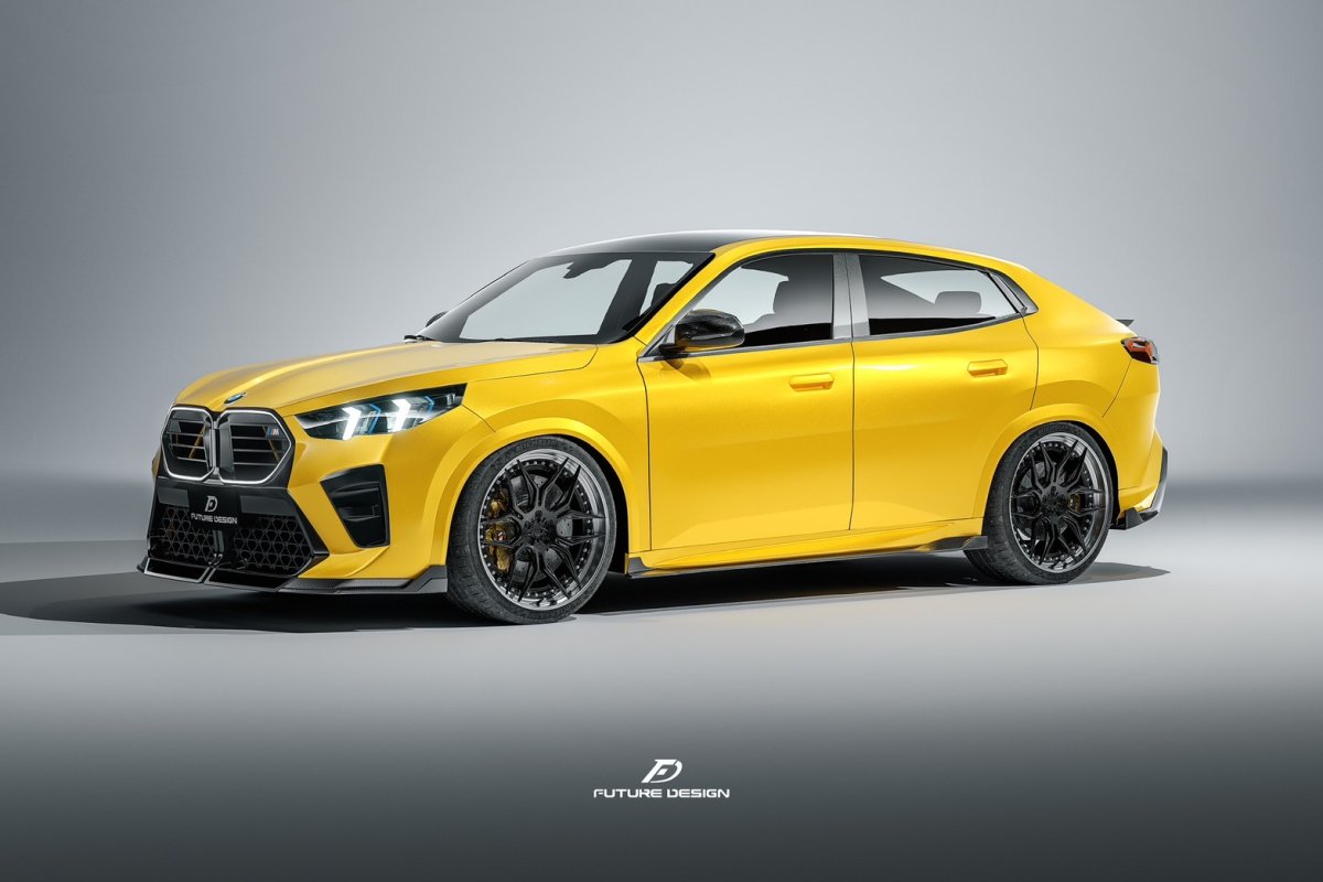 画像1: BMW iXシリーズ iX2 U10 Mスポーツ サイドスカート 本物DryCarbon ドライカーボン (1)
