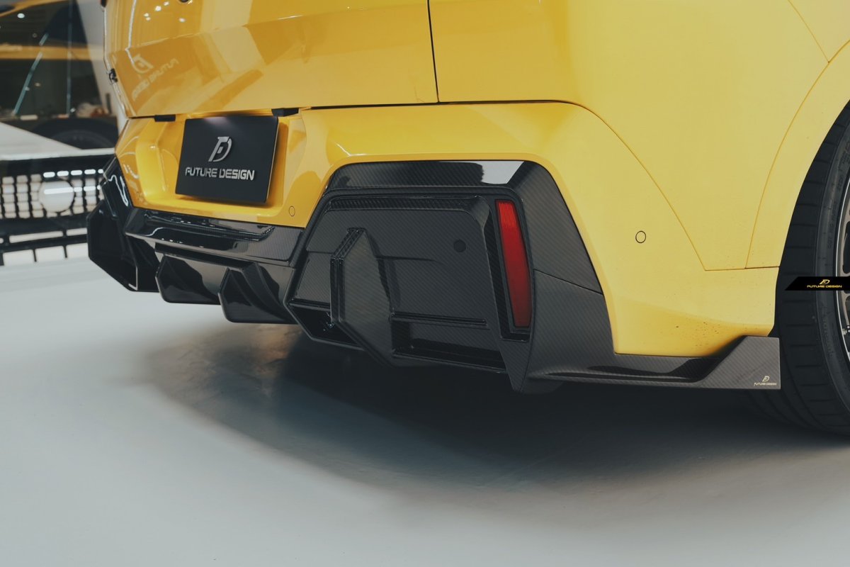 画像3: BMW iXシリーズ iX2 U10 Mスポーツ リアディフューザー 本物DryCarbon ドライカーボン (3)