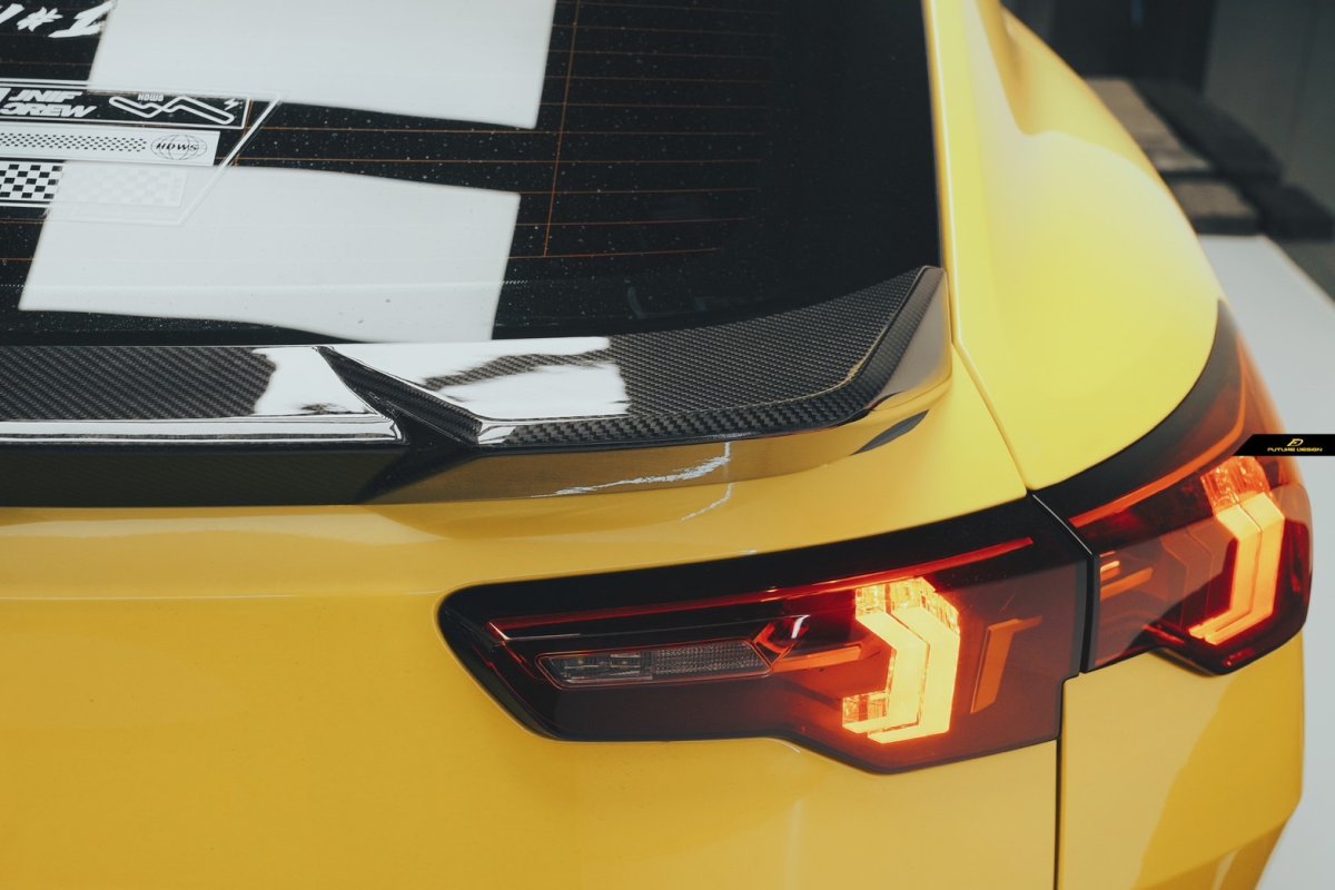 画像6: BMW iXシリーズ iX2 U10 Mスポーツ リアスポイラー 本物DryCarbon ドライカーボン (6)