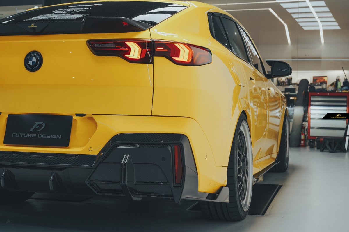 画像8: BMW iXシリーズ iX2 U10 Mスポーツ リアディフューザー 本物DryCarbon ドライカーボン (8)