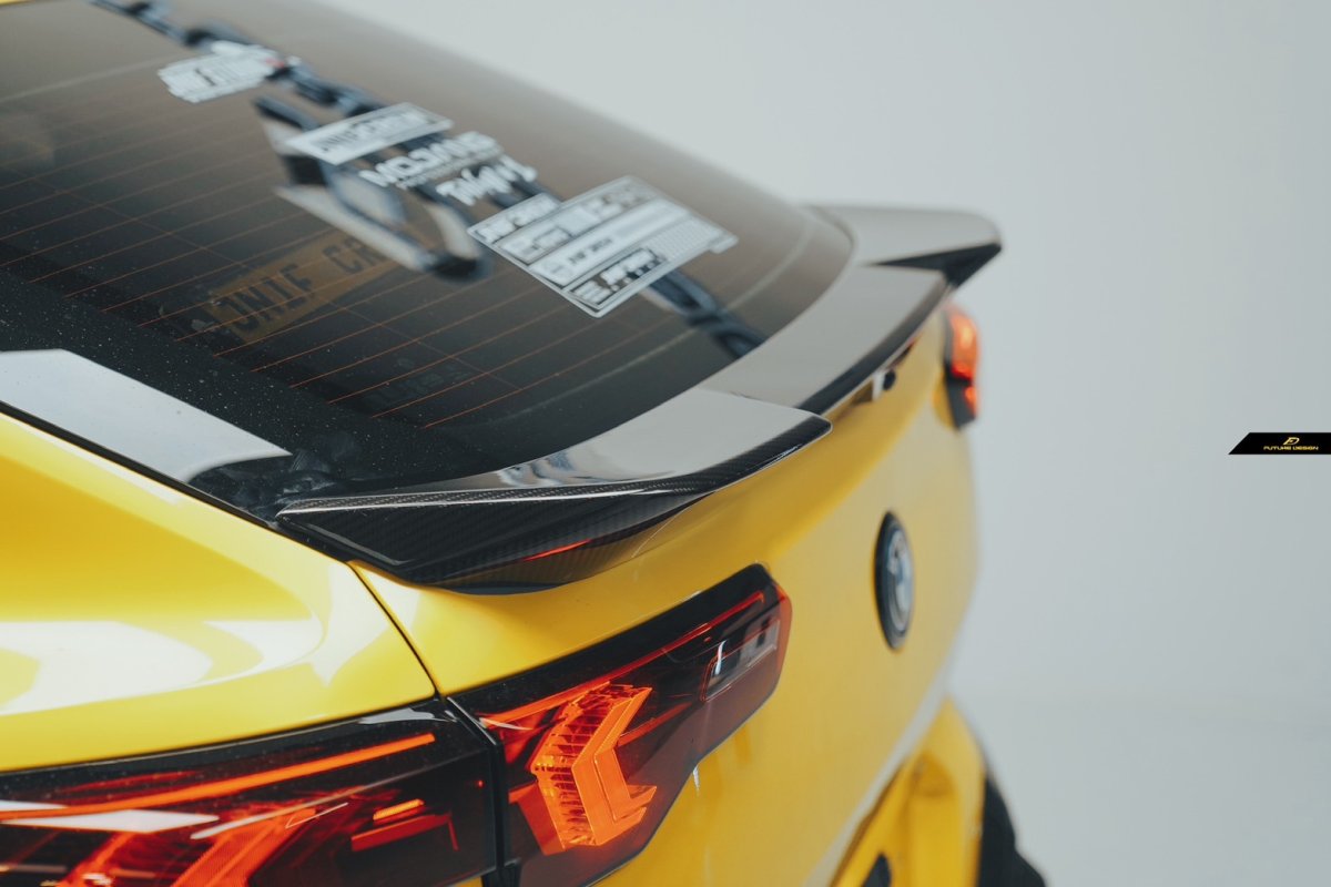 画像1: BMW iXシリーズ iX2 U10 Mスポーツ リアスポイラー 本物DryCarbon ドライカーボン (1)
