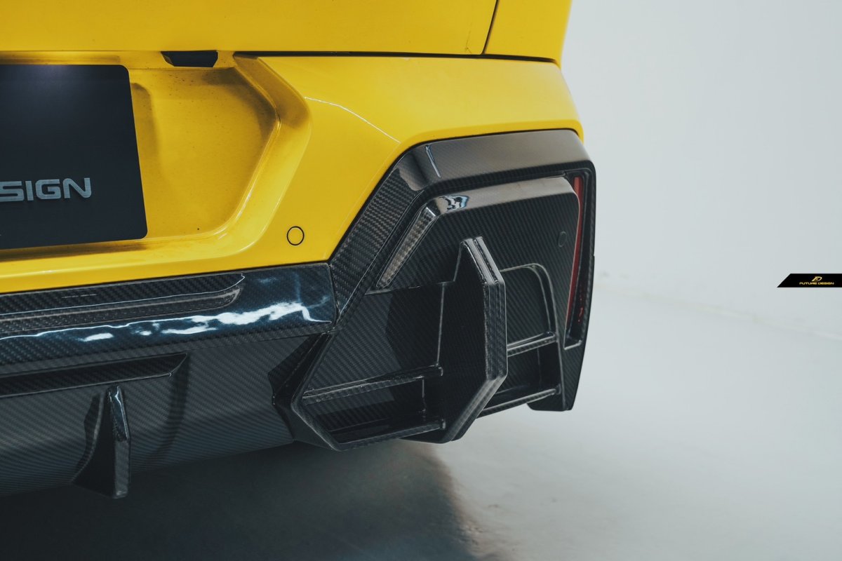 画像2: BMW iXシリーズ iX2 U10 Mスポーツ リアディフューザー 本物DryCarbon ドライカーボン (2)