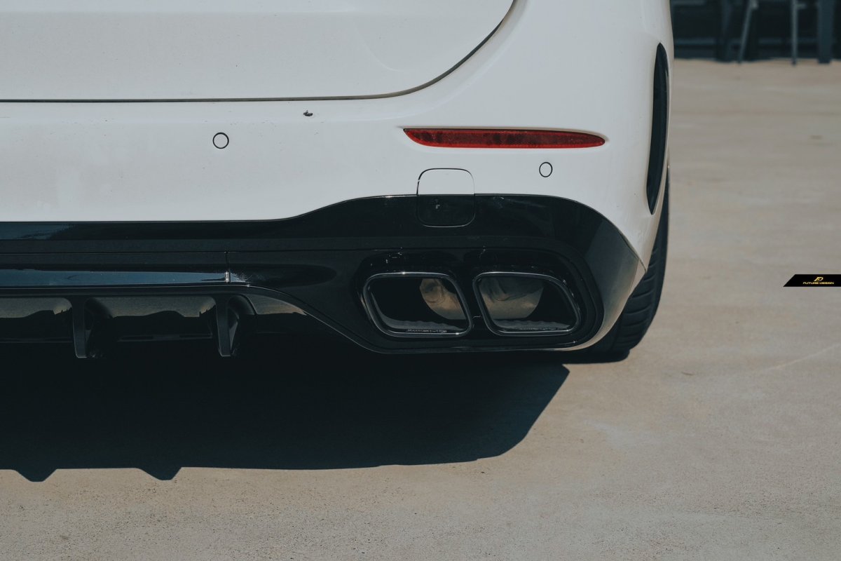 画像11: BENZ メルセデス・ベンツ C-Class W206 セダン S206 ステーションワゴン C63仕様 リア ディフューザー 艶ありブラック (11)