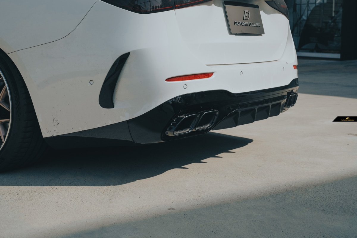 画像9: BENZ メルセデス・ベンツ C-Class W206 セダン S206 ステーションワゴン C63仕様 リア ディフューザー 艶ありブラック (9)