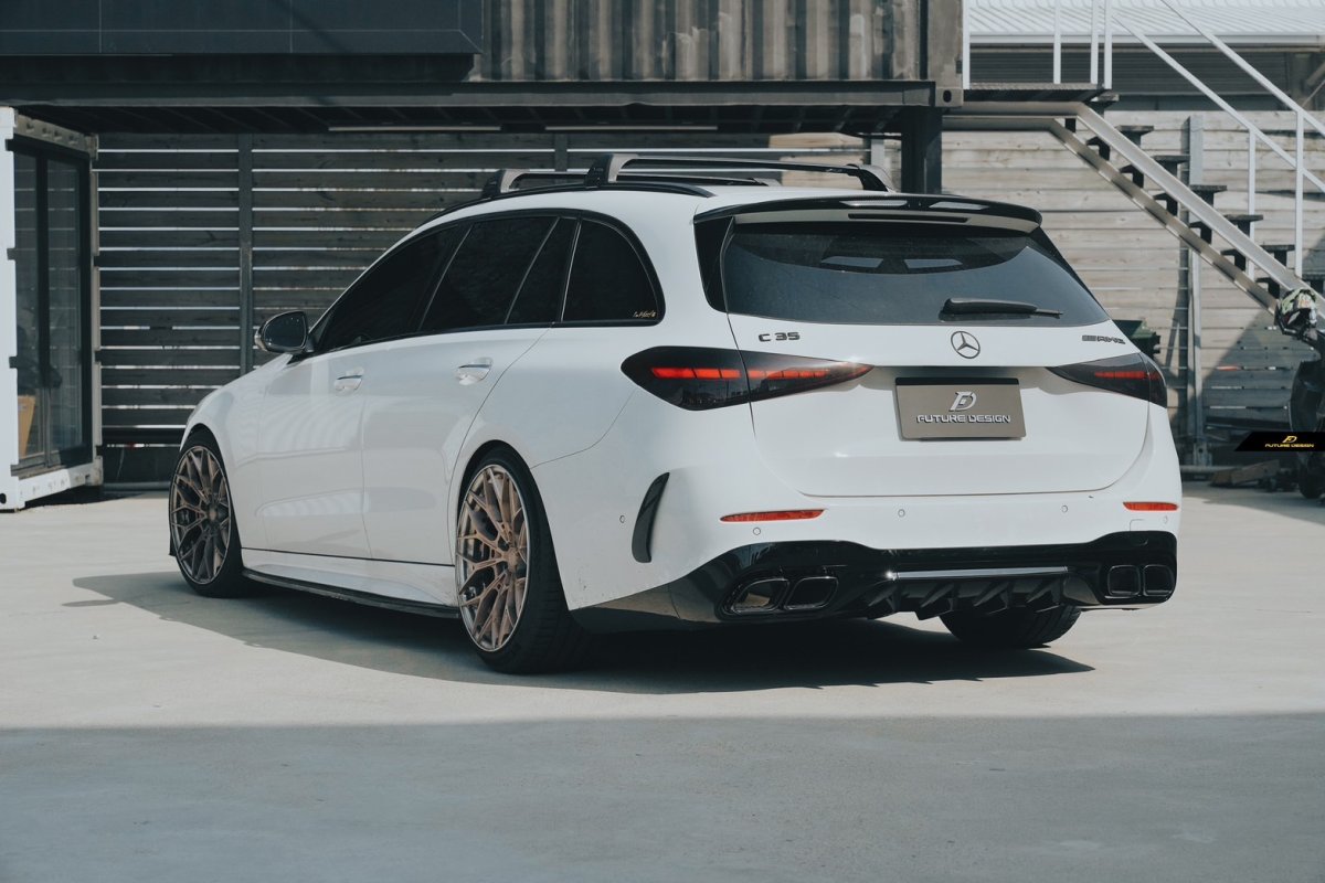 画像12: BENZ メルセデス・ベンツ C-Class W206 セダン S206 ステーションワゴン C63仕様 リア ディフューザー 艶ありブラック (12)