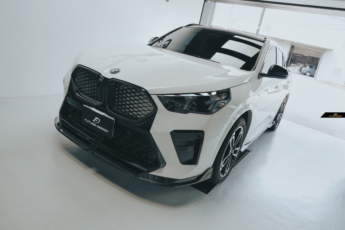 画像17: BMW Xシリーズ X2 U10 Mスポーツ フロントバンパー用 リップスポイラー 本物DryCarbon ドライカーボン (17)