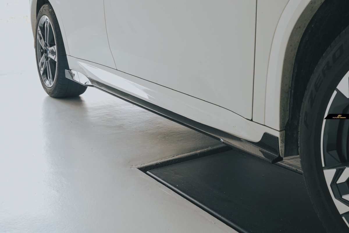 画像17: BMW iXシリーズ iX2 U10 Mスポーツ サイドスカート 本物DryCarbon ドライカーボン (17)