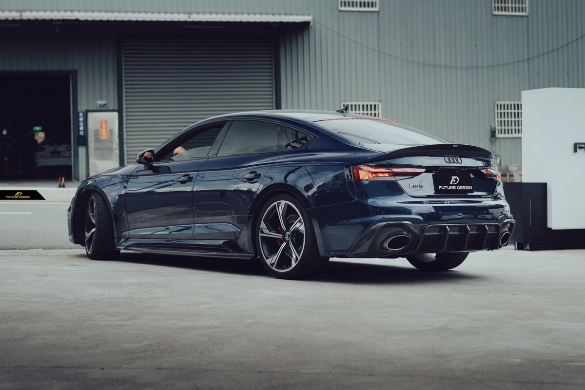 画像13: AUDI RS5 SportBack スポーツバック B9.5 サイドスカート 本物DryCarbon ドライカーボン (13)