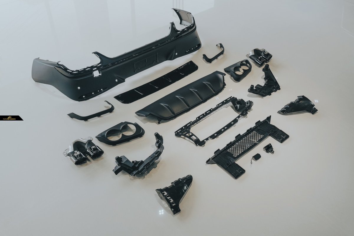 画像2: BENZ メルセデス・ベンツ GLC-Class C254 クーペ AMGバンパー 改造用 GLC43仕様 リアディフューザー   (2)