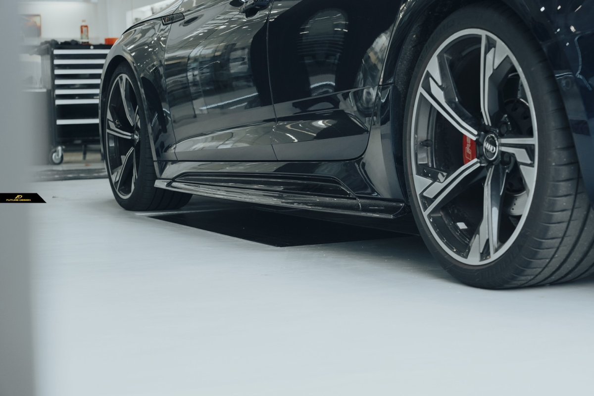 画像9: AUDI RS5 SportBack スポーツバック B9.5 サイドスカート 本物DryCarbon ドライカーボン (9)