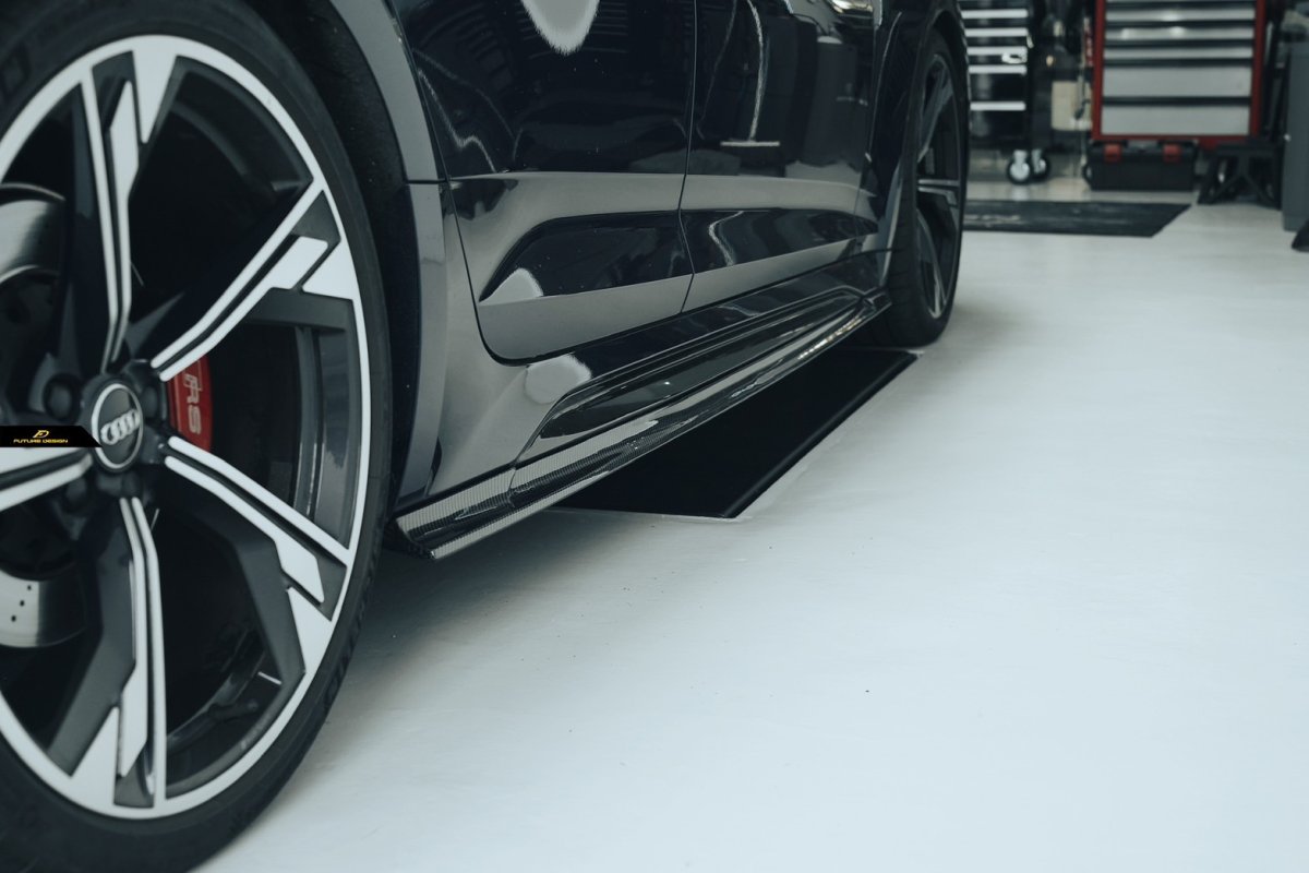 画像11: AUDI RS5 SportBack スポーツバック B9.5 サイドスカート 本物DryCarbon ドライカーボン (11)