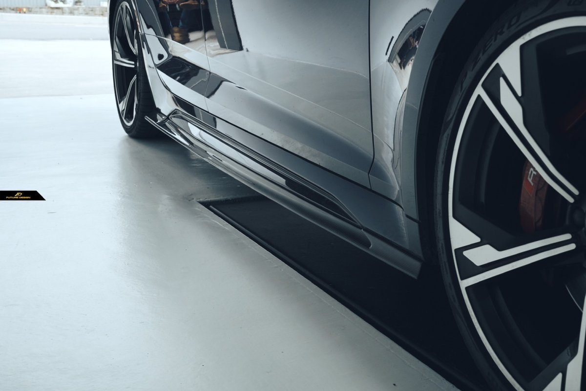 画像10: AUDI RS5 SportBack スポーツバック B9.5 サイドスカート 本物DryCarbon ドライカーボン (10)