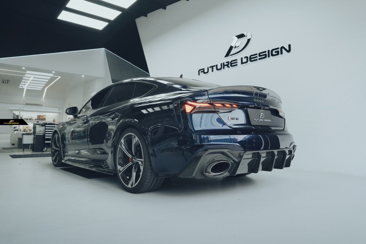画像5: AUDI RS5 SportBack スポーツバック B9.5 リア ディフューザー 本物DryCarbon ドライカーボン (5)
