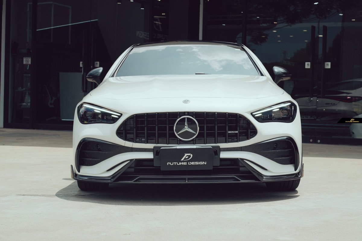 画像1: BENZ メルセデス・ベンツ CLE Coupe C236 用 フロントリップスポイラー 本物Drycarbon ドライカーボン (1)