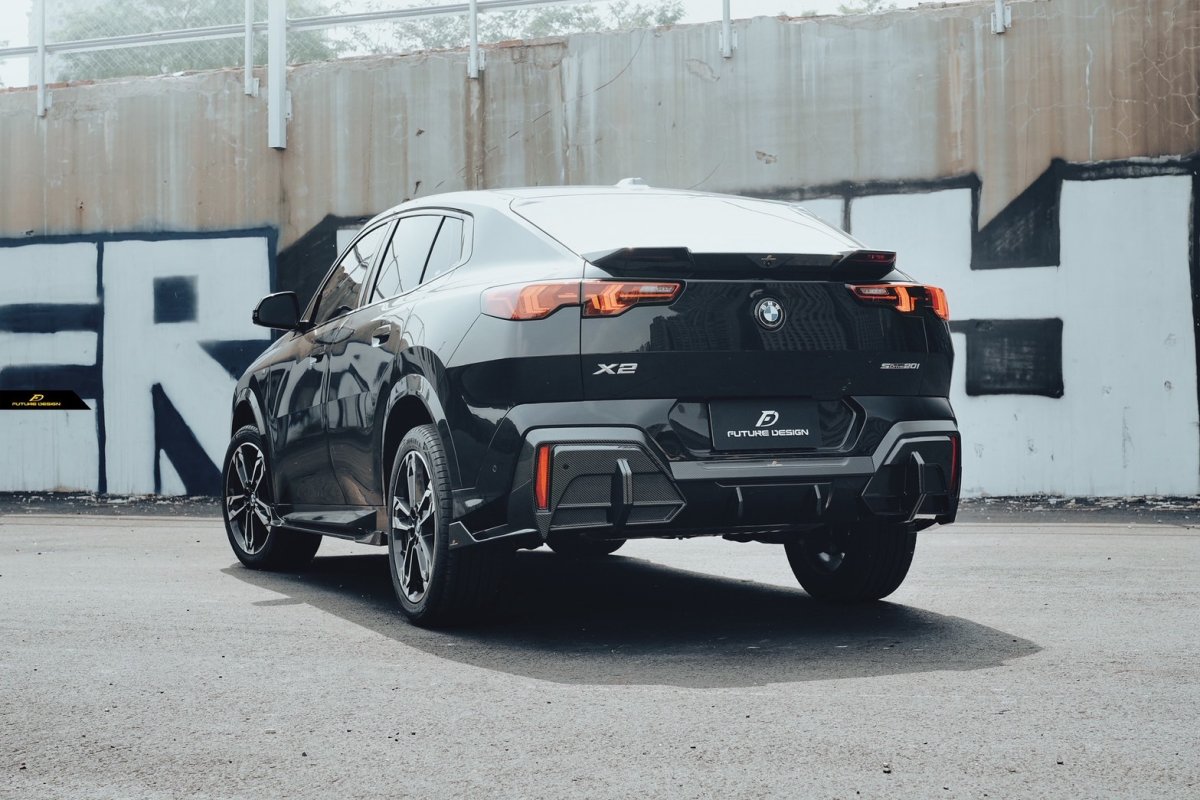 画像15: BMW iXシリーズ iX2 U10 Mスポーツ リアスポイラー 本物DryCarbon ドライカーボン (15)