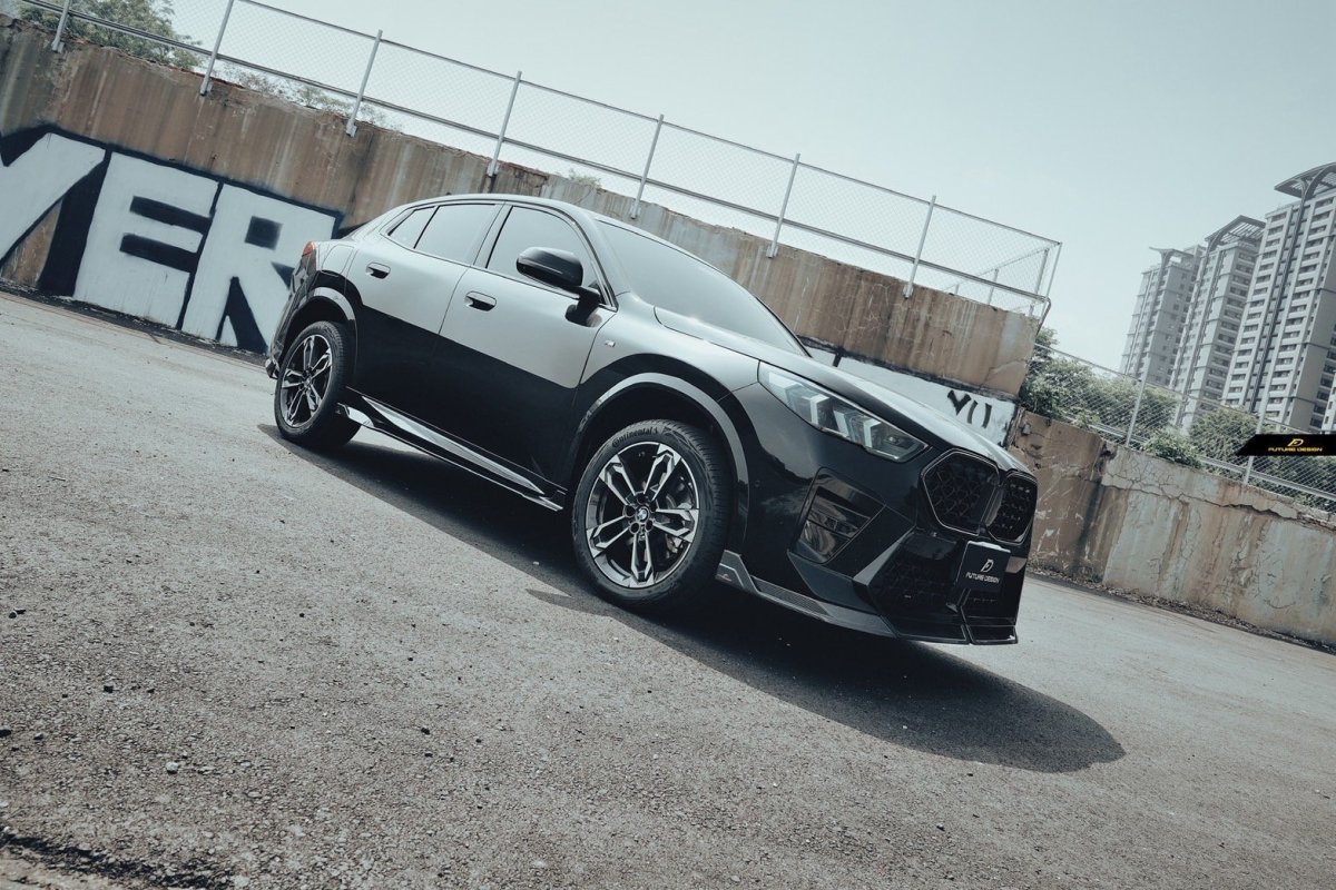 画像23: BMW iXシリーズ iX2 U10 Mスポーツ サイドスカート 本物DryCarbon ドライカーボン (23)