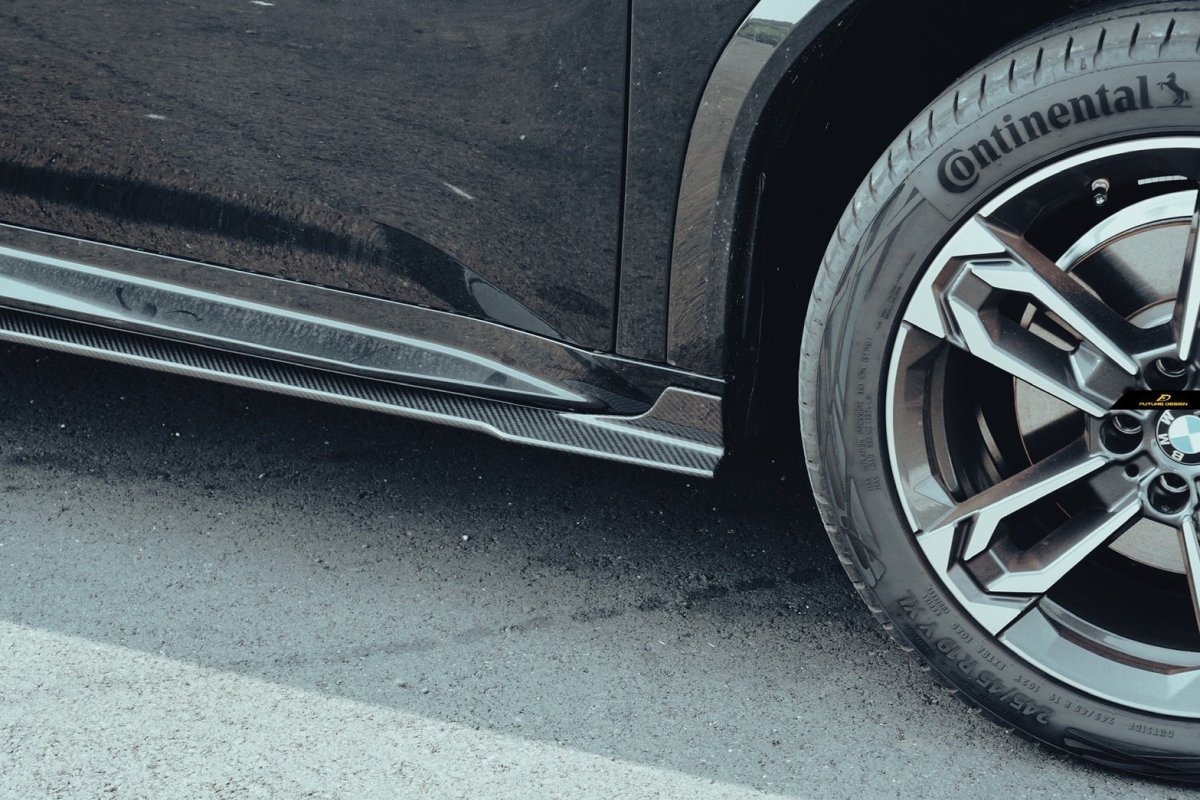 画像24: BMW iXシリーズ iX2 U10 Mスポーツ サイドスカート 本物DryCarbon ドライカーボン (24)