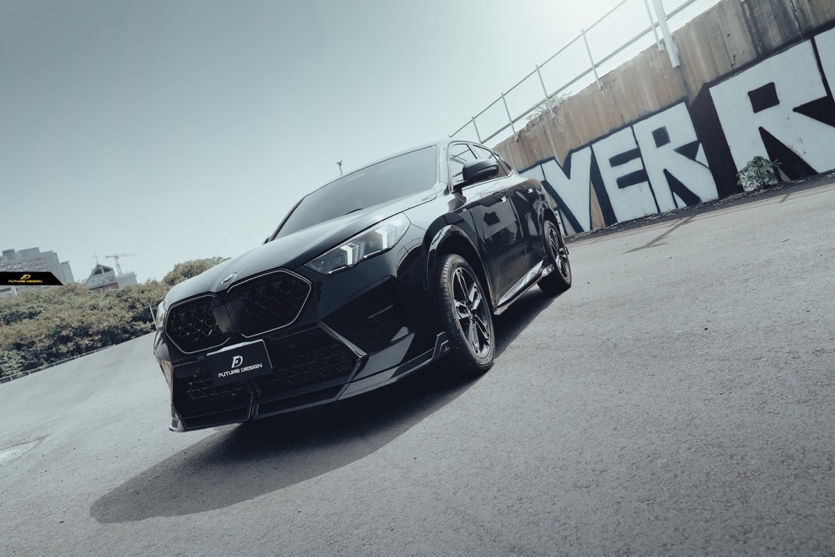 画像5: BMW Xシリーズ X2 U10 Mスポーツ フロントバンパー用 リップスポイラー 本物DryCarbon ドライカーボン (5)