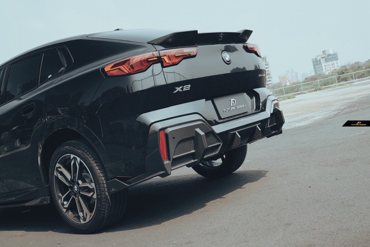 画像13: BMW iXシリーズ iX2 U10 Mスポーツ リアスポイラー 本物DryCarbon ドライカーボン (13)