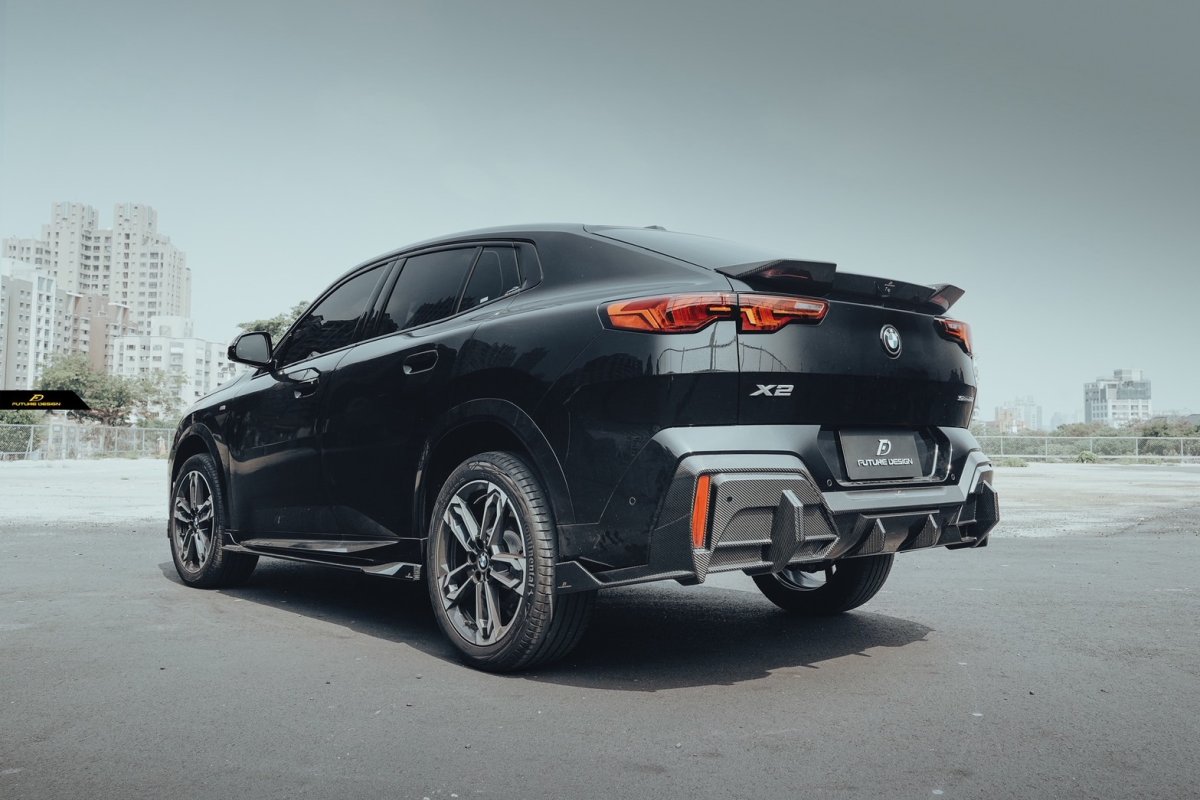 画像12: BMW iXシリーズ iX2 U10 Mスポーツ リアスポイラー 本物DryCarbon ドライカーボン (12)