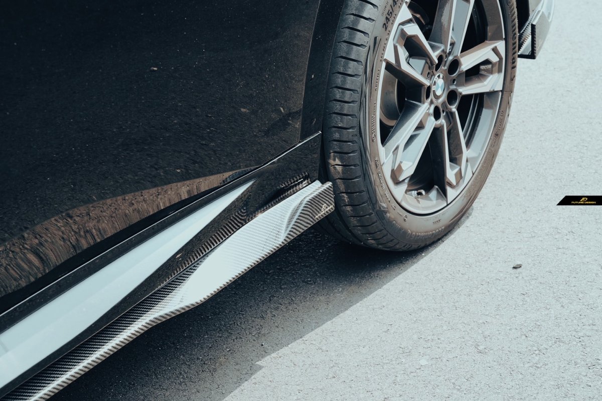 画像22: BMW iXシリーズ iX2 U10 Mスポーツ サイドスカート 本物DryCarbon ドライカーボン (22)