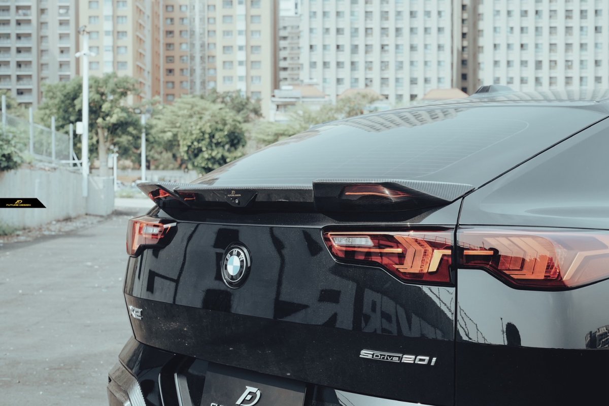 画像17: BMW iXシリーズ iX2 U10 Mスポーツ リアスポイラー 本物DryCarbon ドライカーボン (17)