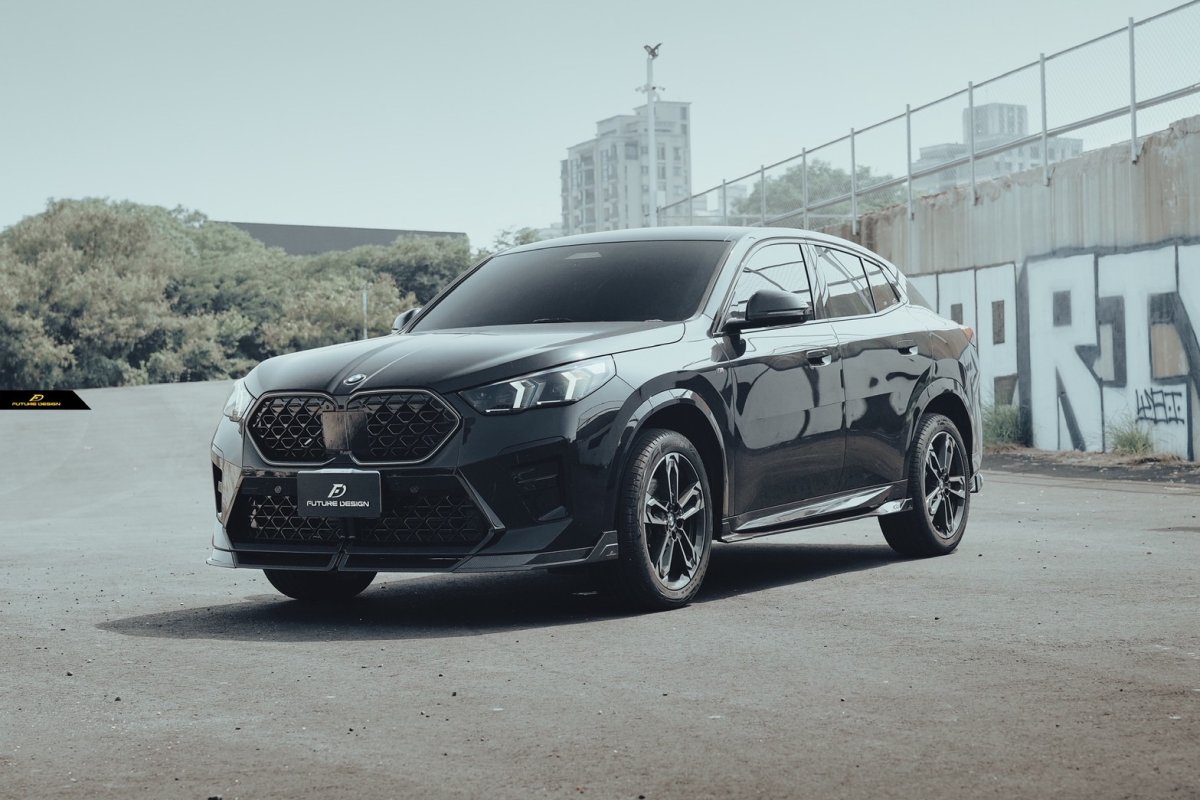 画像6: BMW Xシリーズ X2 U10 Mスポーツ フロントバンパー用 リップスポイラー 本物DryCarbon ドライカーボン (6)