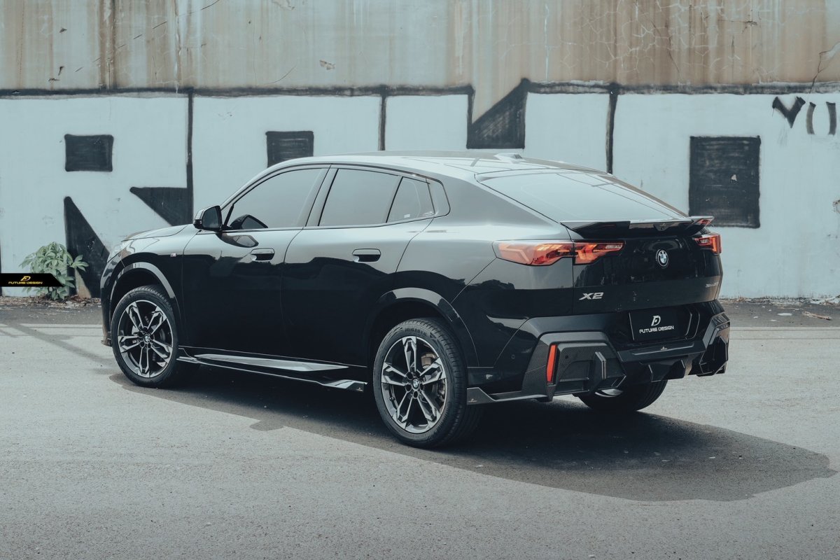 画像14: BMW iXシリーズ iX2 U10 Mスポーツ リアスポイラー 本物DryCarbon ドライカーボン (14)