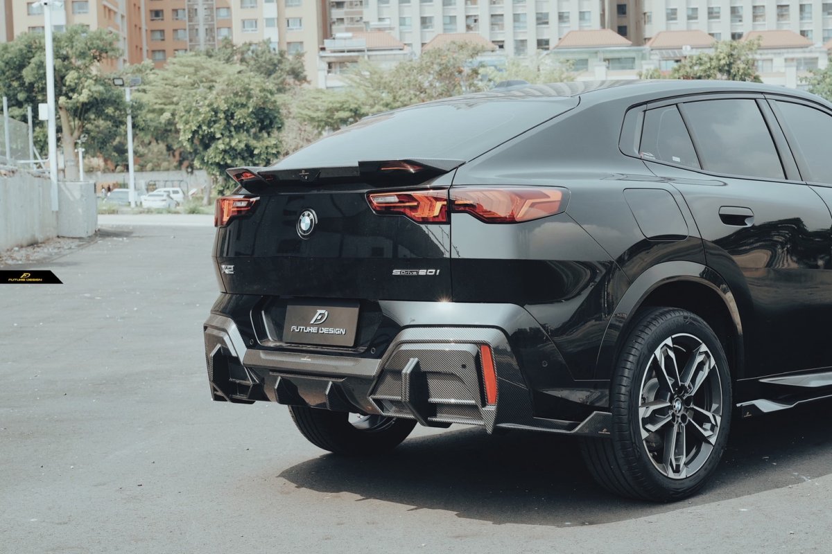 画像19: BMW iXシリーズ iX2 U10 Mスポーツ リアスポイラー 本物DryCarbon ドライカーボン (19)