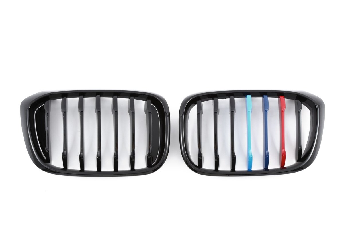 画像3: BMW G01 X3 フロント用艶ありブラック 青紺赤 キドニーグリル センターグリル  (3)