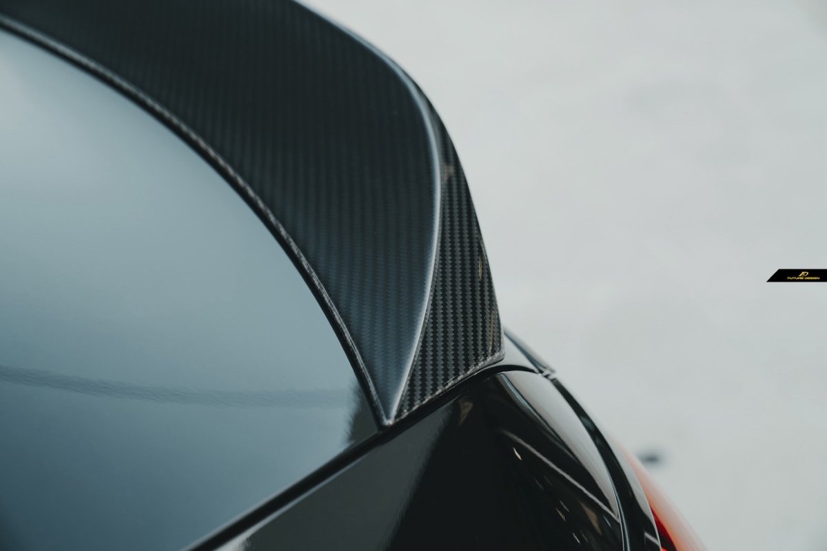 画像12: BENZ メルセデス・ベンツ E-Class W214 セダン トランク用 リアスポイラー 本物DryCarbon ドライカーボン (12)