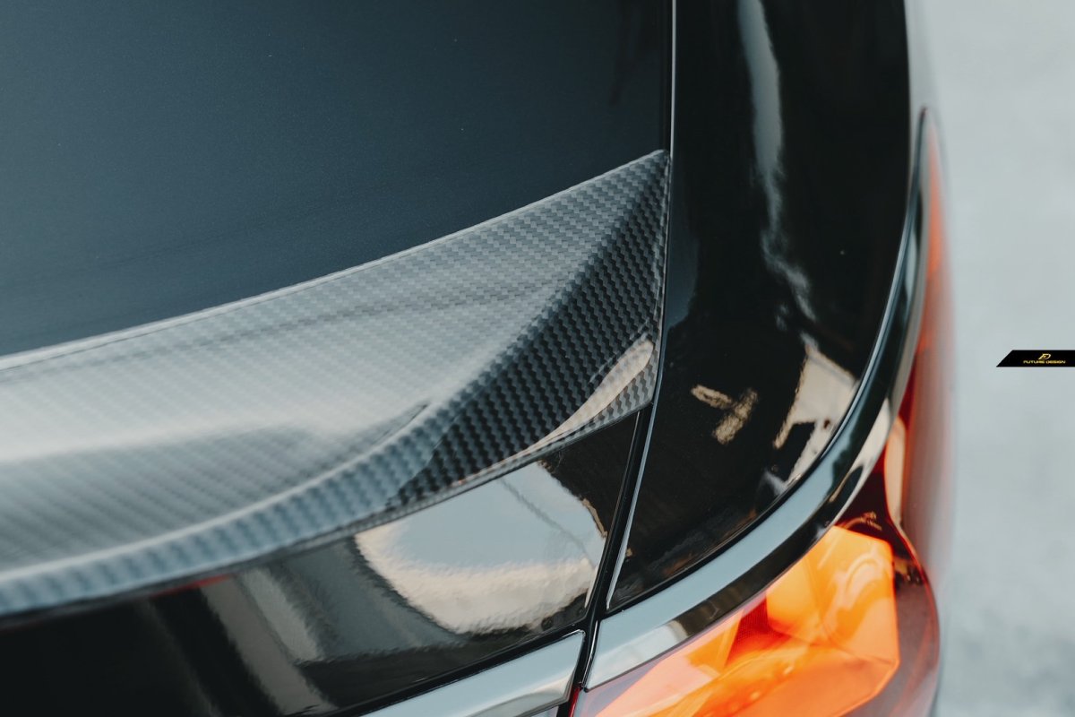 画像13: BENZ メルセデス・ベンツ E-Class W214 セダン トランク用 リアスポイラー 本物DryCarbon ドライカーボン (13)