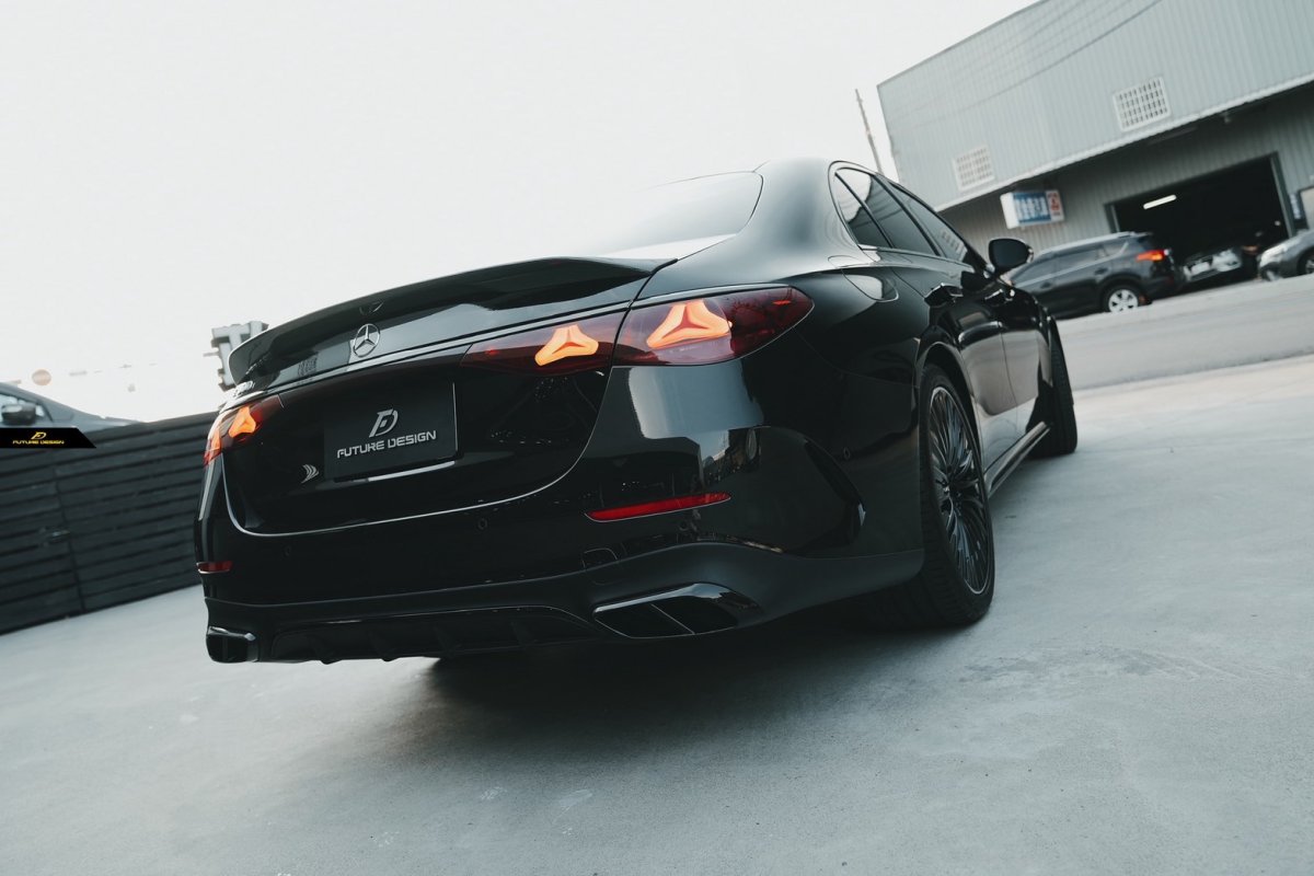 画像9: BENZ メルセデス・ベンツ E-Class W214 セダン トランク用 リアスポイラー 本物DryCarbon ドライカーボン (9)