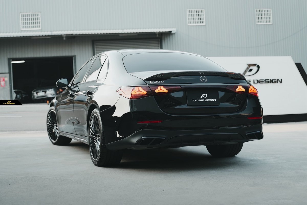 画像19: BENZ メルセデス・ベンツ E-Class W214 セダン トランク用 リアスポイラー 本物DryCarbon ドライカーボン (19)