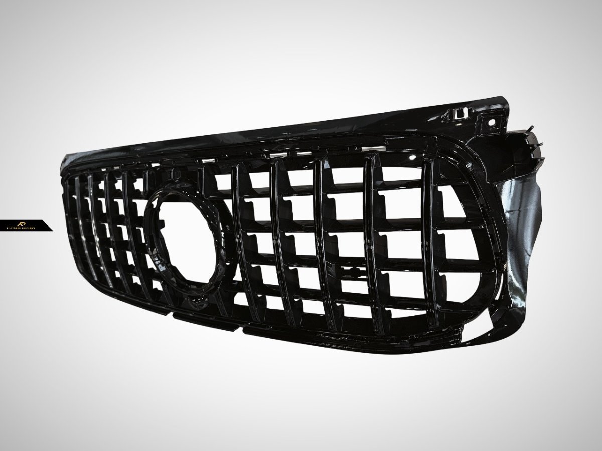 画像5: BENZ メルセデス・ベンツ GLB-Class X247 前期車 AMGライン専用 パナメリカーナ GT 艶ありブラック 2本メッキクローム グリル AMG GLB200d GLB250 (5)