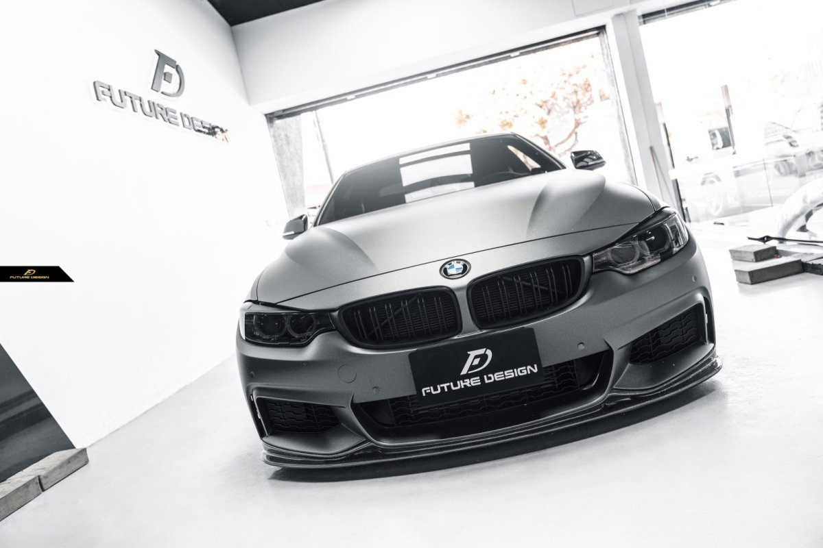画像11: BMW 4シリーズ F32 F33 F36 Mスポーツ フロントバンパー用カーボン リップスポイラー 本物DryCarbon ドライカーボン (11)