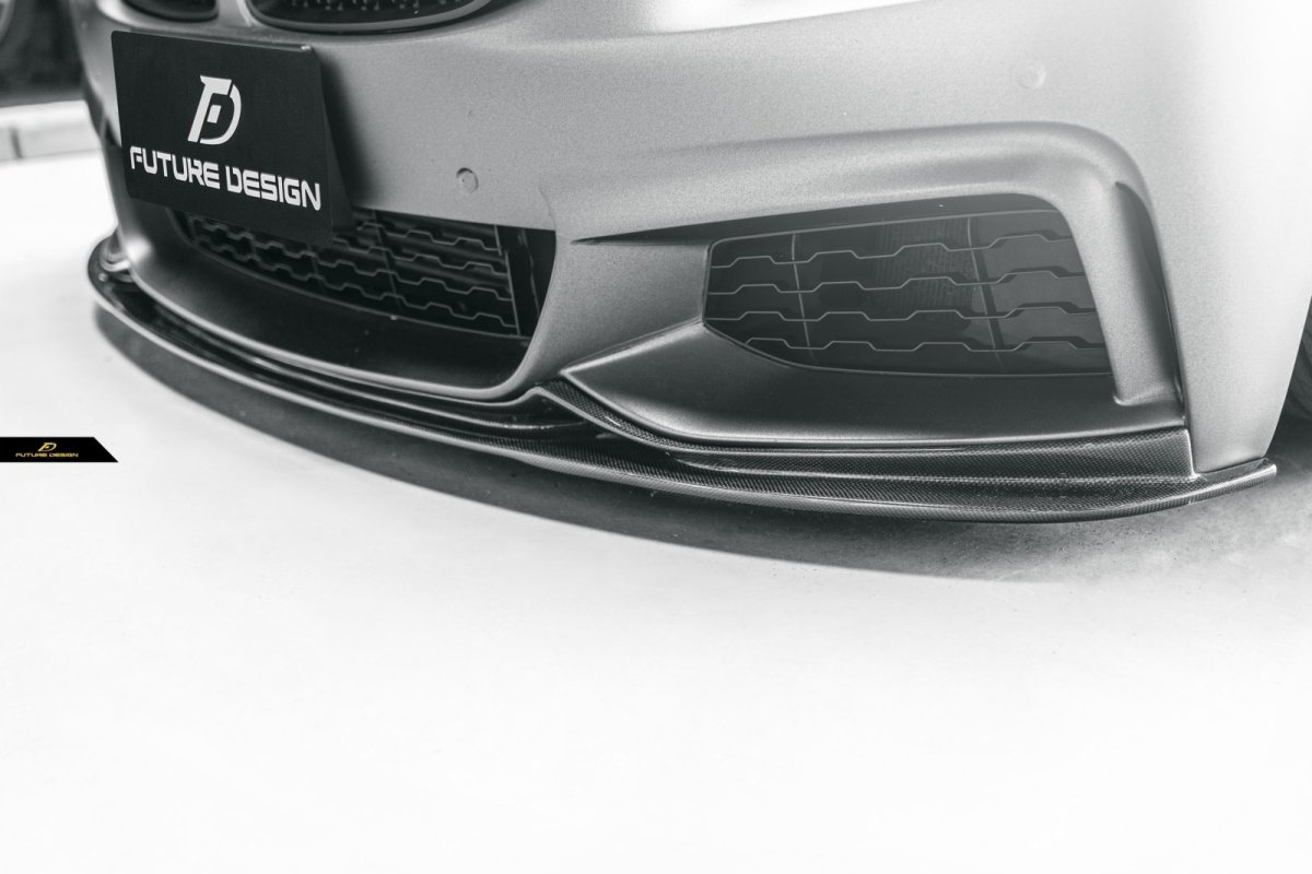画像10: BMW 4シリーズ F32 F33 F36 Mスポーツ フロントバンパー用カーボン リップスポイラー 本物DryCarbon ドライカーボン (10)