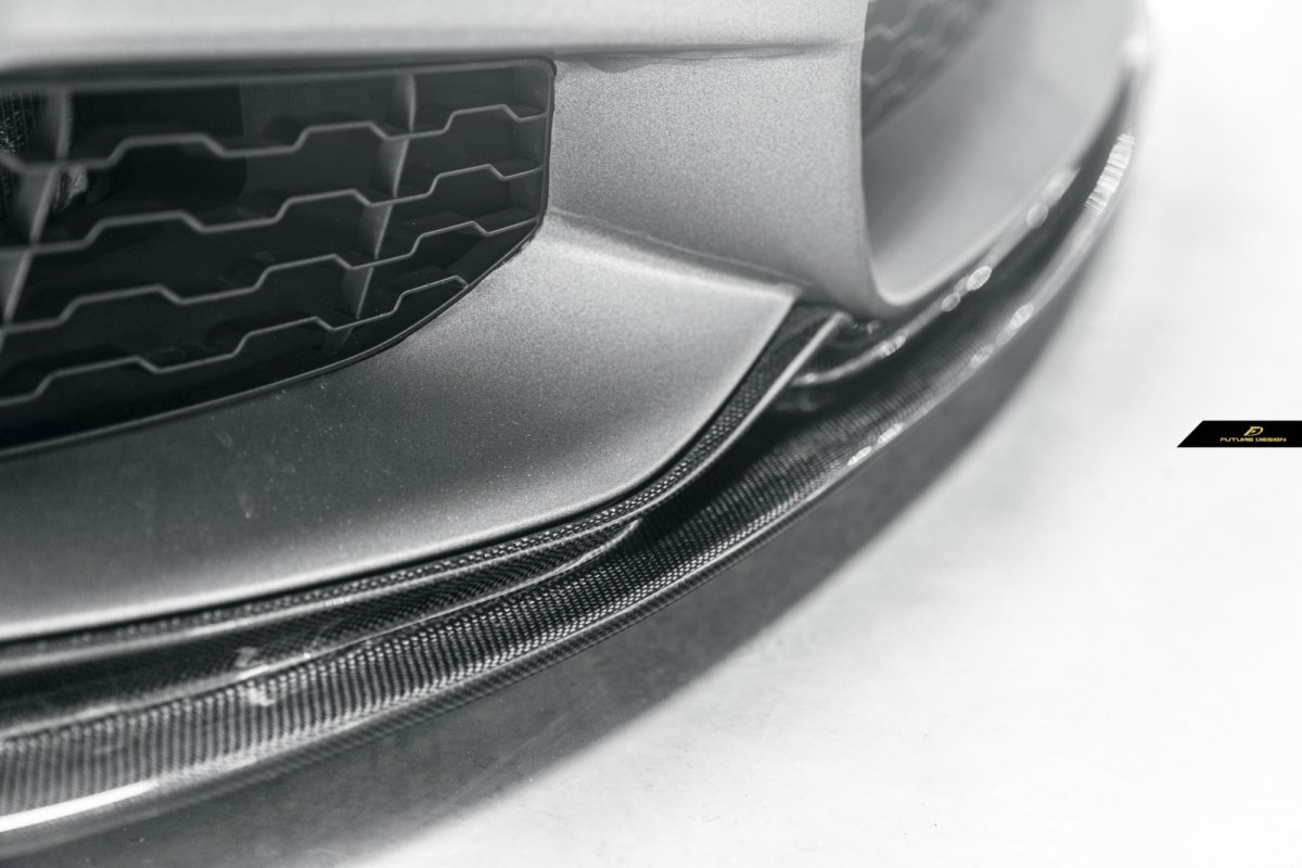 画像13: BMW 4シリーズ F32 F33 F36 Mスポーツ フロントバンパー用カーボン リップスポイラー 本物DryCarbon ドライカーボン (13)