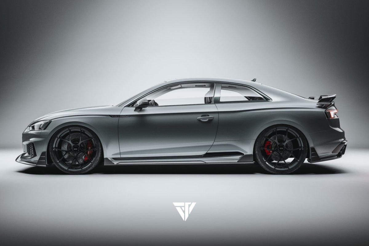 画像4: AUDI RS5 B9 フロント リップスポイラー 本物DryCarbon ドライカーボン (4)