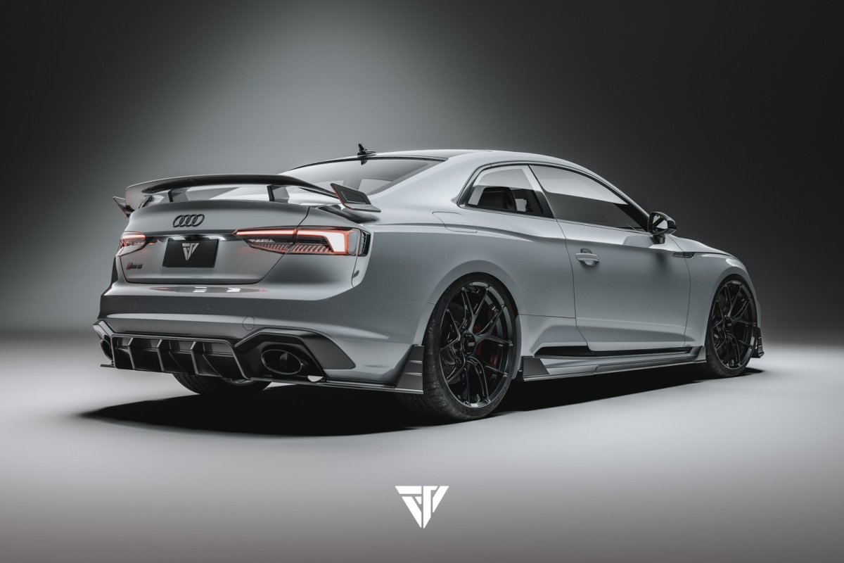 画像3: AUDI RS5 B9 リア スプリッター 本物DryCarbon ドライカーボン (3)