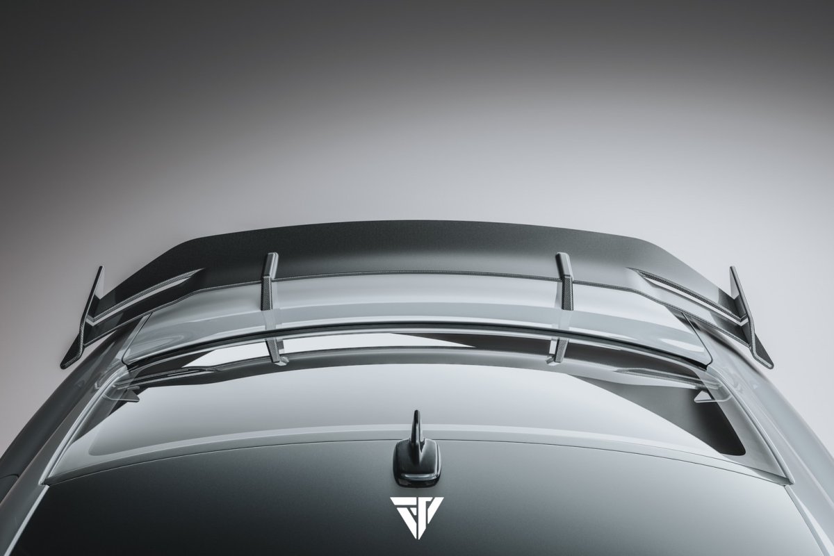 画像3: AUDI RS5 B9 リアウィング スポイラー 本物DryCarbon ドライカーボン (3)