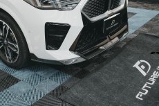 画像3: BMW iXシリーズ iX2 U10 Mスポーツ フロントバンパー用 リップスポイラー V2 本物DryCarbon ドライカーボン (3)